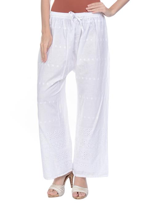 mid rise embroidered palazzo - 17184858 - Standard Image - 0