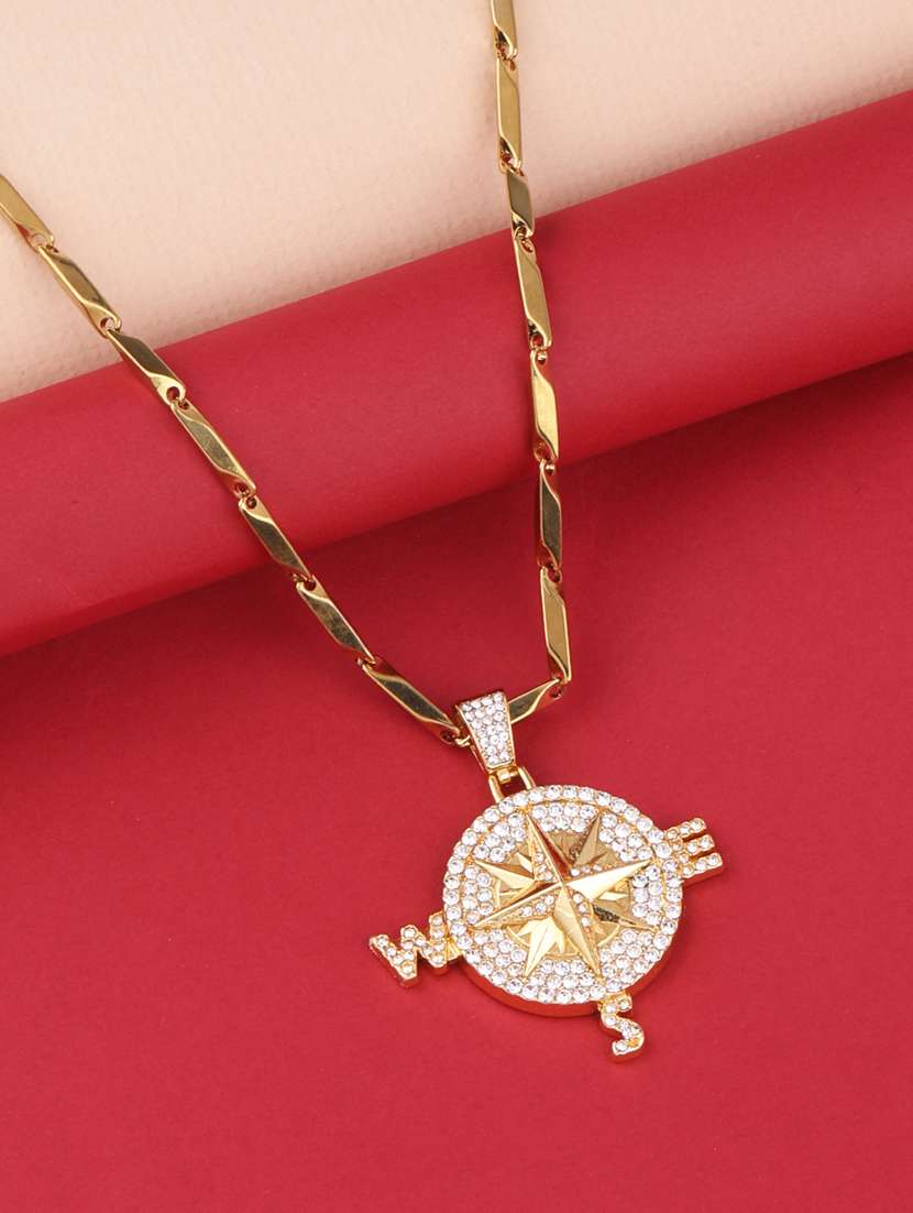 gold metal pendant
