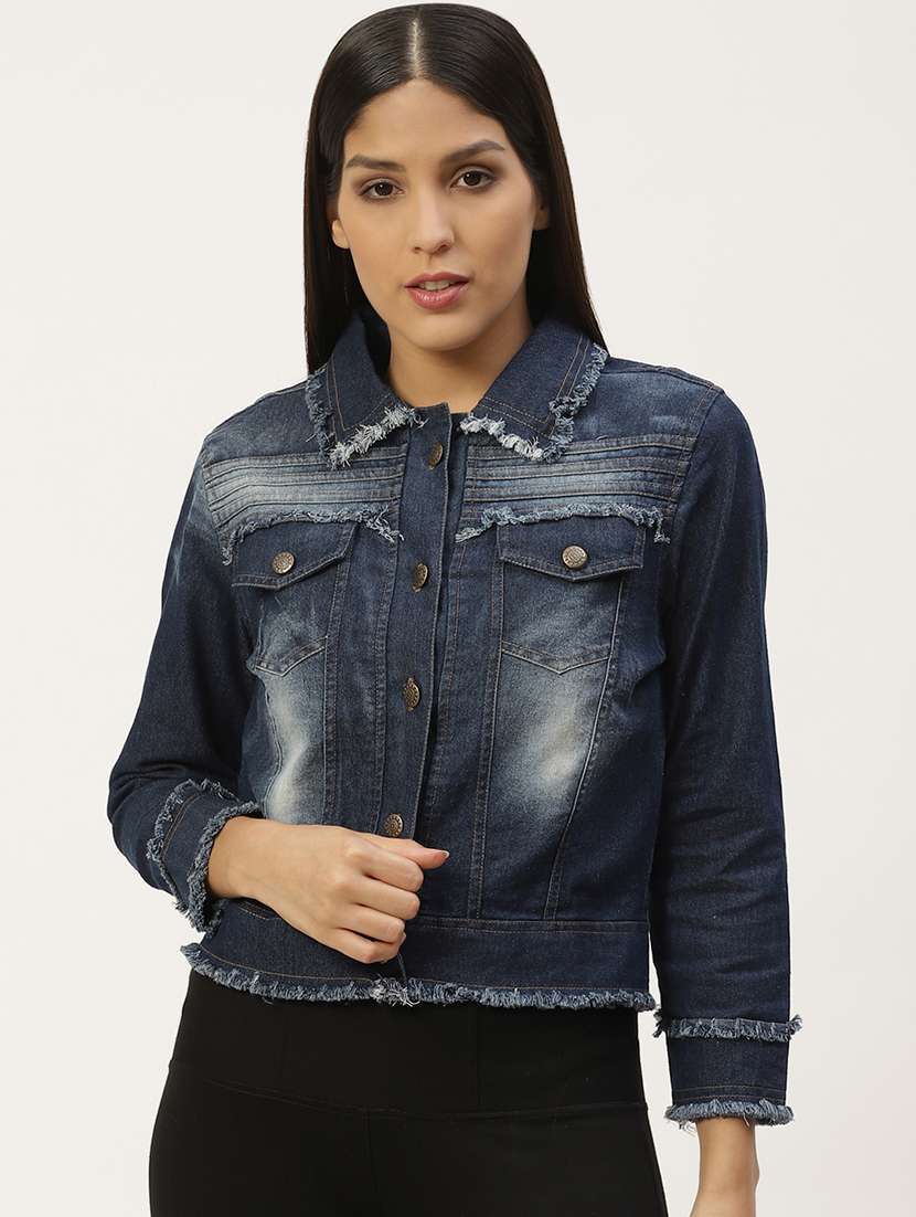 dark blue denim summer jacket
