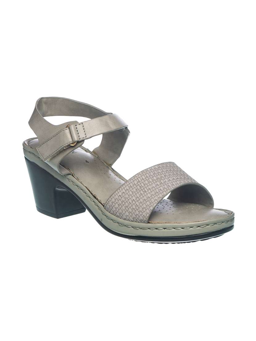 grey back strap sandals