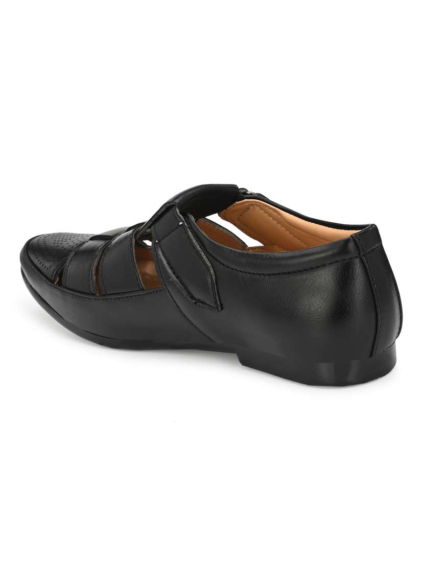 black slip on sandals - 17192559 -  Standard Image - 2