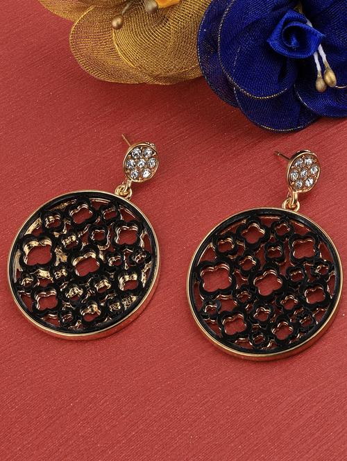 black metal drop earring - 17194375 - Standard Image - 0