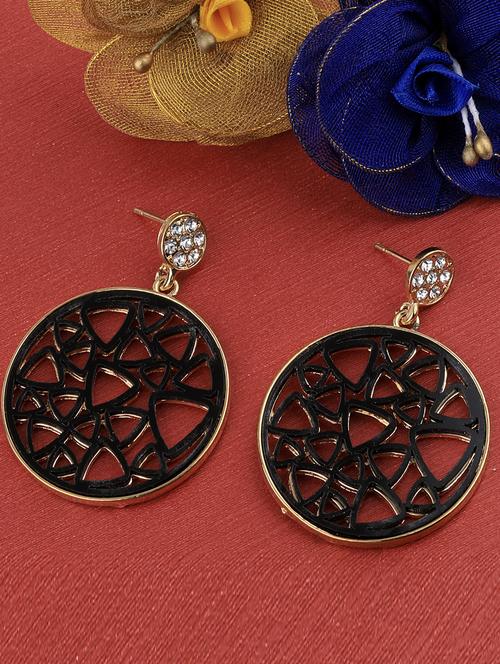 black metal drop earring - 17194378 - Standard Image - 0