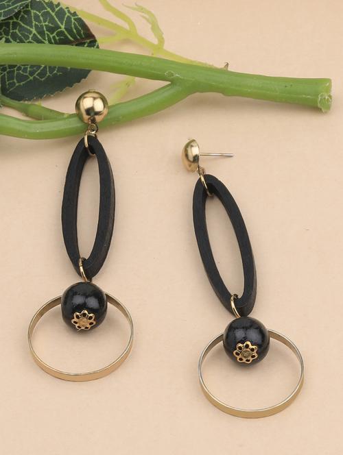 black metal drop earring - 17194420 -  Standard Image - 0