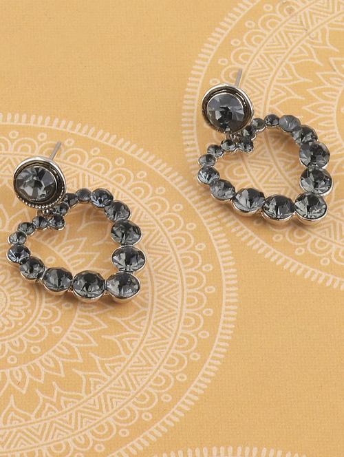 black metal drop earring - 17194468 - Standard Image - 0