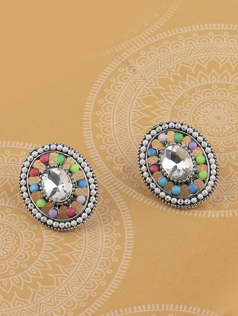 multi colored metal studs earring - 17194482 -  Zoom Image - 0