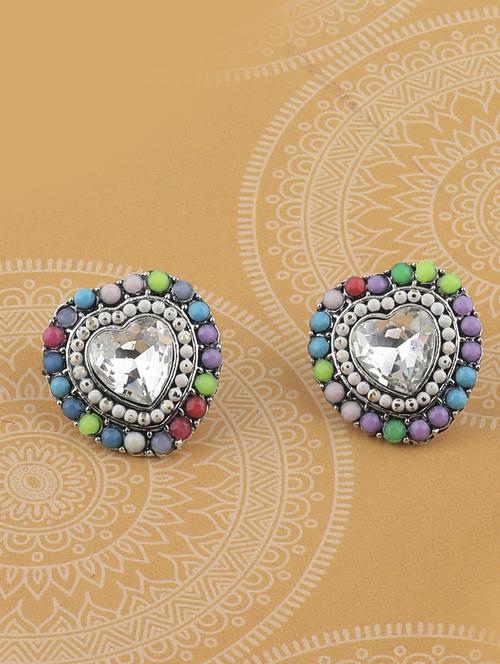 multi colored metal studs earring - 17194488 - Standard Image - 0