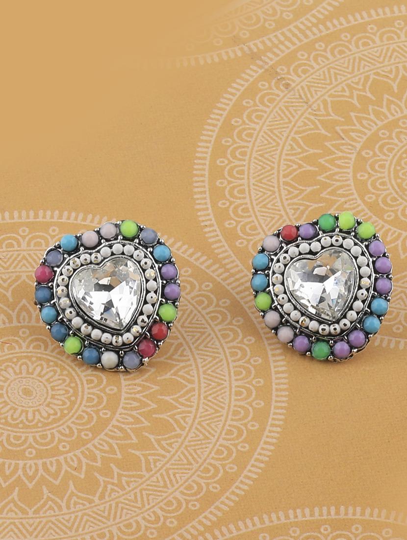 multi colored metal studs earring - 17194488 - Zoom Image - 0