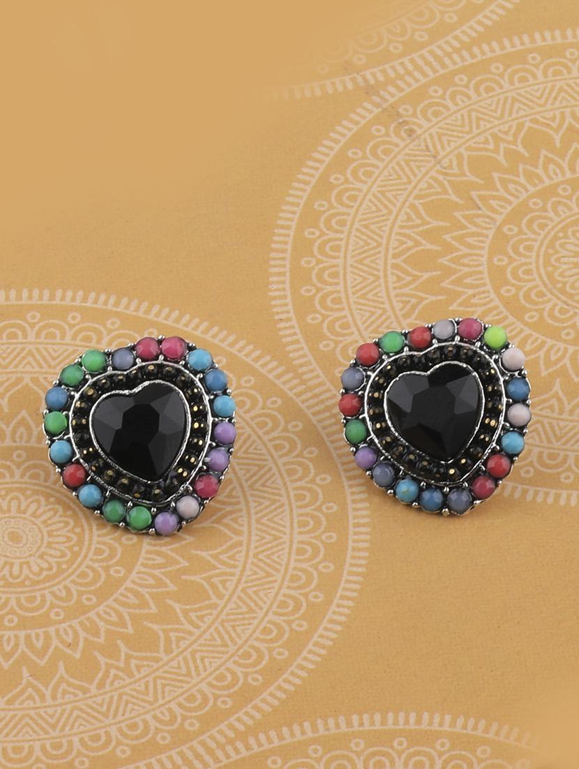 multi colored metal studs earring - 17194491 -  Zoom Image - 0