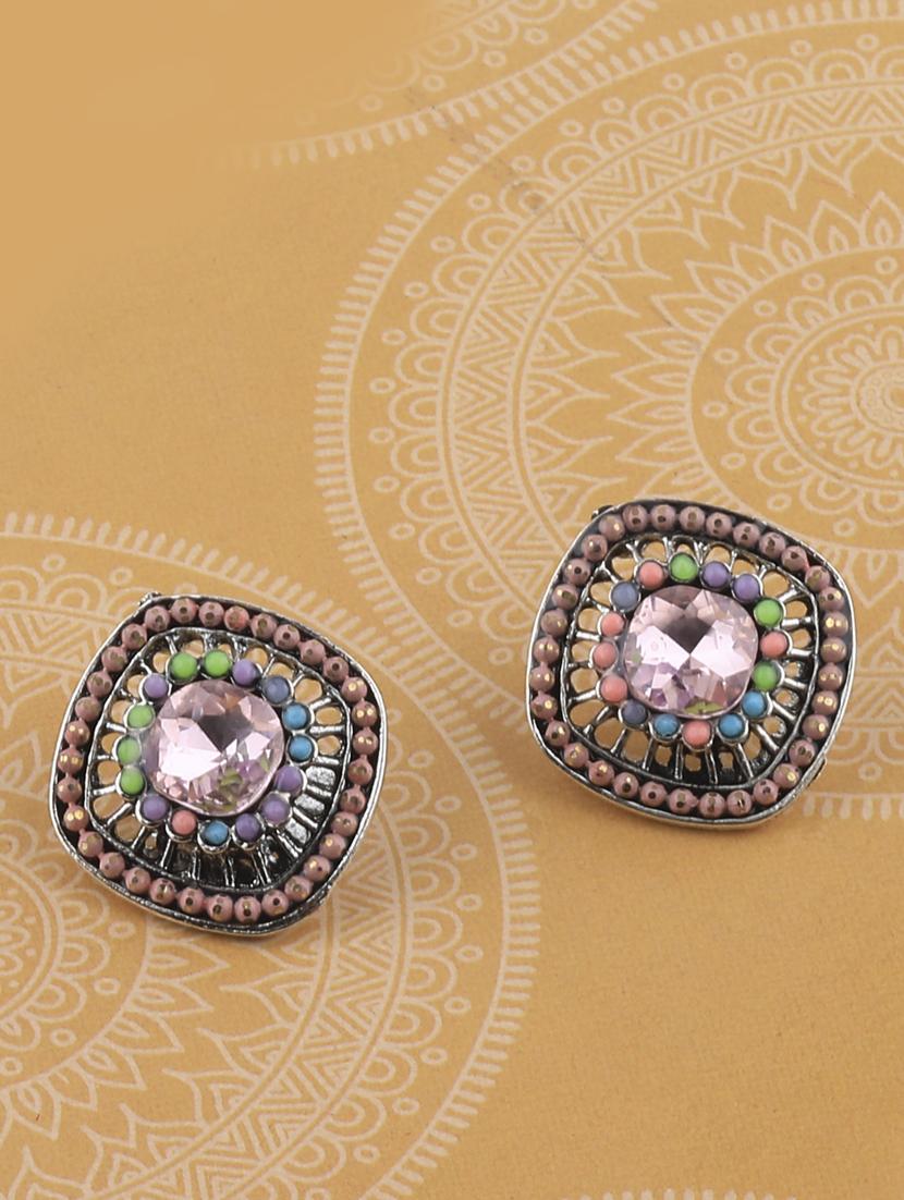 multi colored metal studs earring - 17194496 -  Zoom Image - 0