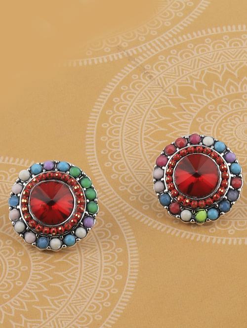 multi colored metal studs earring - 17194501 - Standard Image - 0