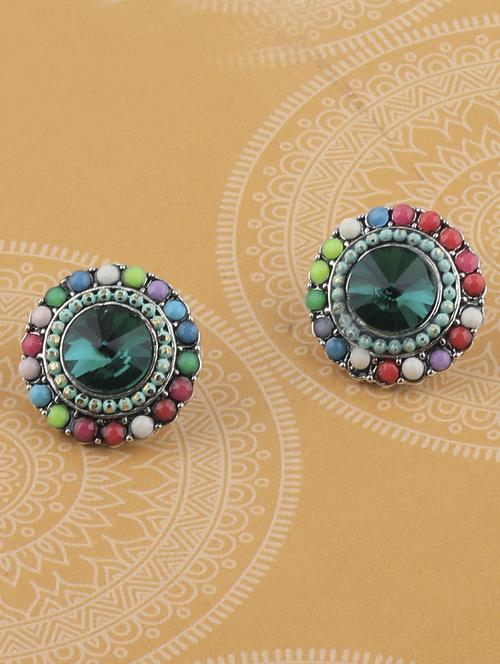 multi colored metal studs earring - 17194505 - Standard Image - 0