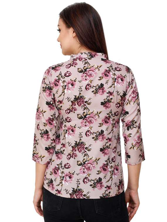 women's straight mandarin neck top - 17194581 -  Standard Image - 2