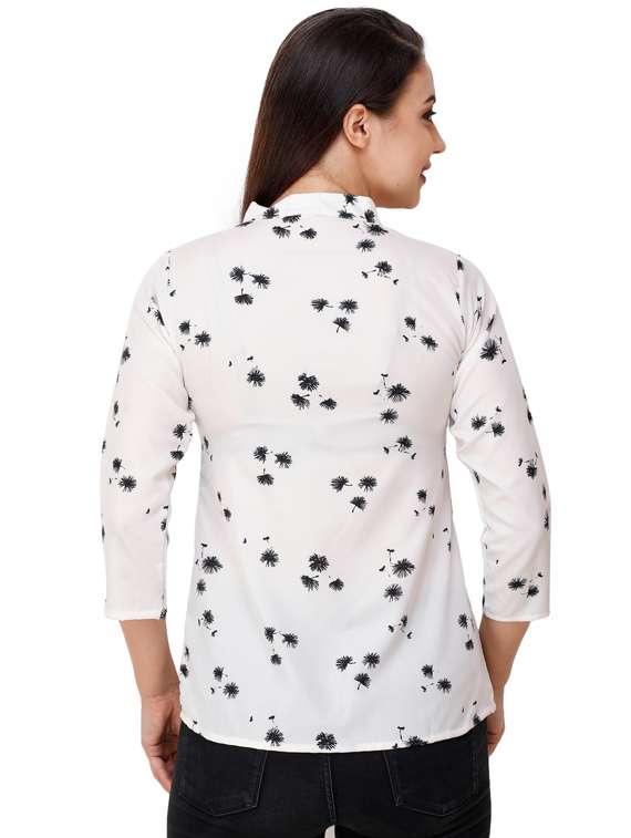 women's straight mandarin neck top - 17194583 - Standard Image - 2