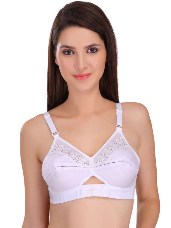 embroidered minimizer bra