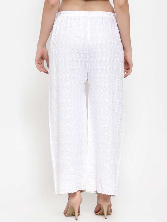 mid rise embroidered palazzo  - 17195897 -  Standard Image - 2