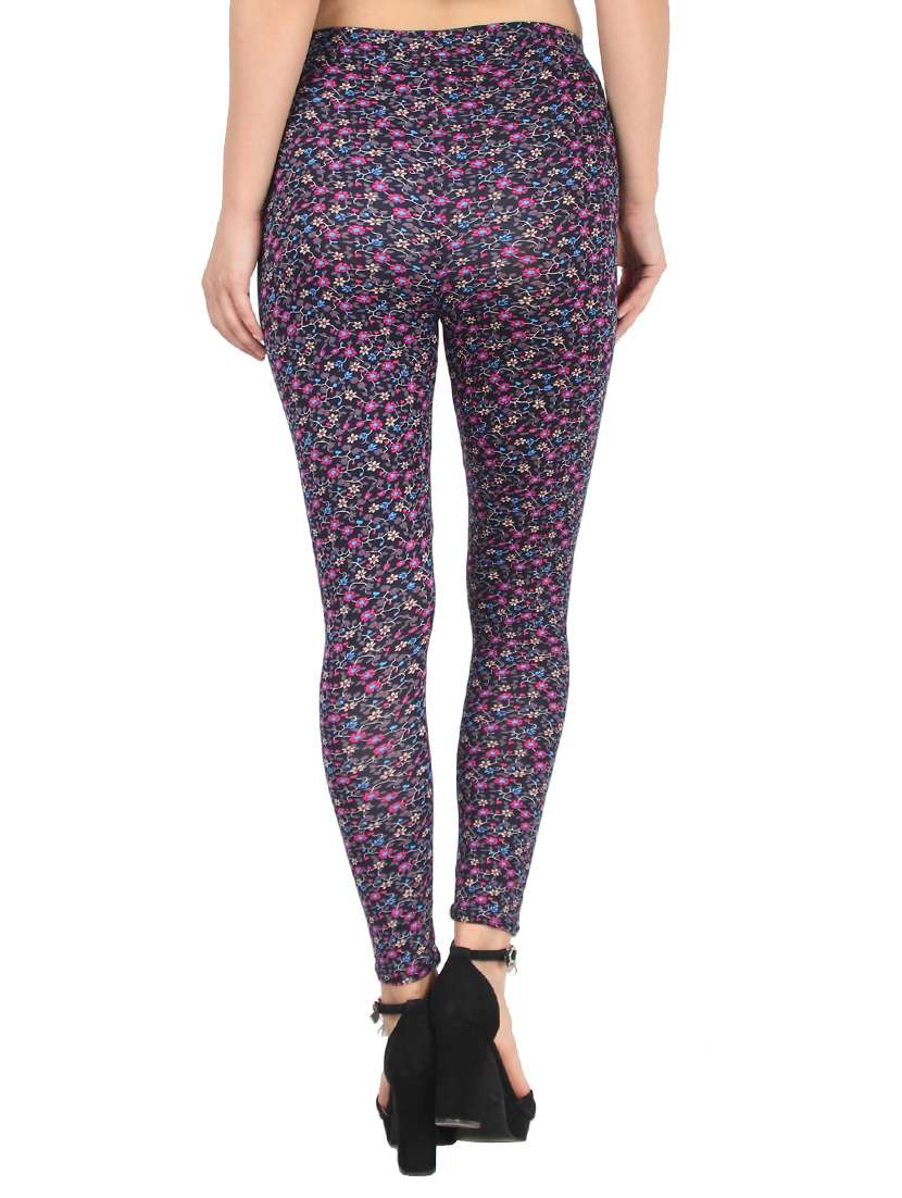 black cotton blend leggings - 17196211 -  Standard Image - 2