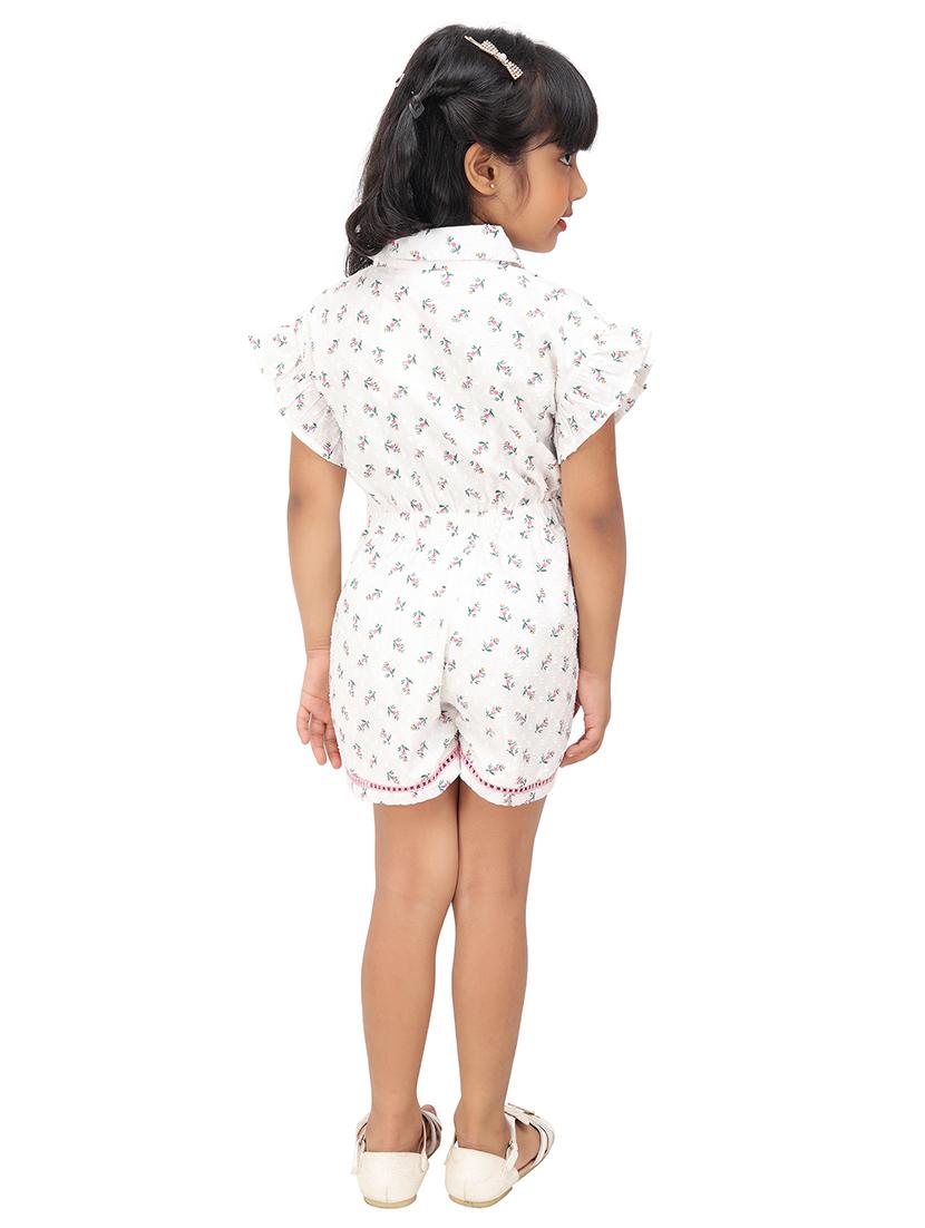 white cotton dungarees twin sets & jump suit - 17196322 - Standard Image - 2