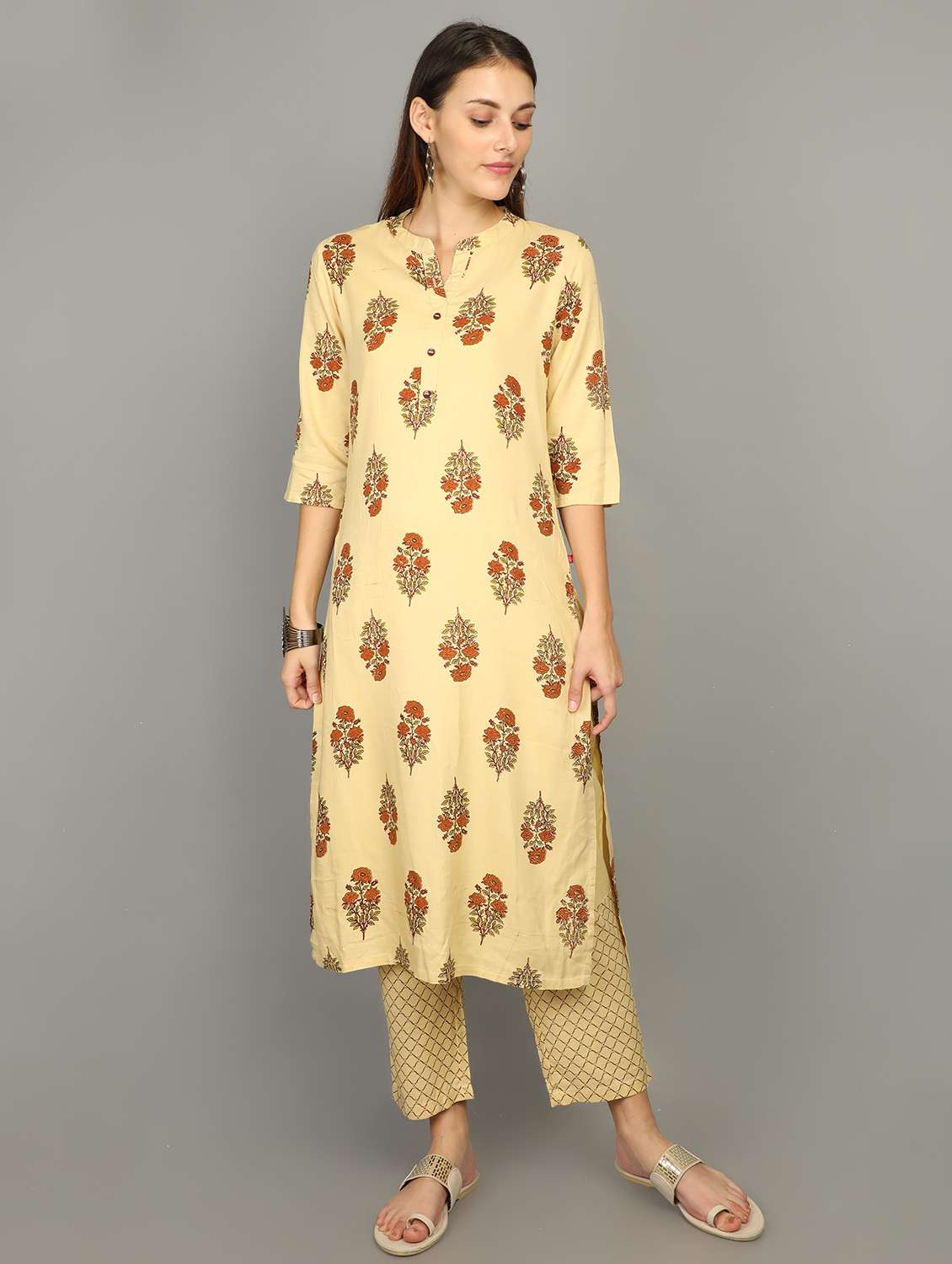 floral kurta pant set