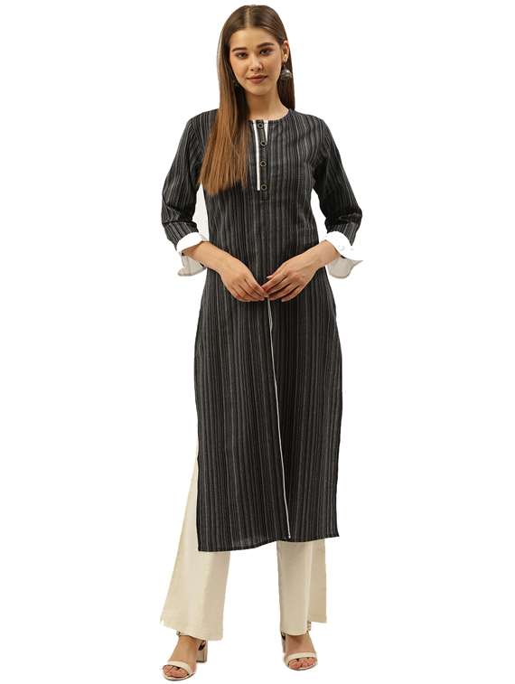 striped straight kurta