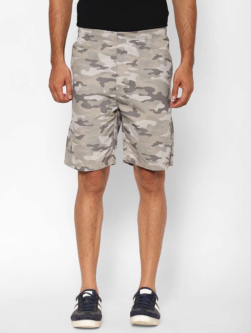 grey camouflage bermuda shorts