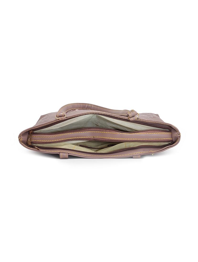 brown leatherette (pu) handbag - 17207638 - Standard Image - 2
