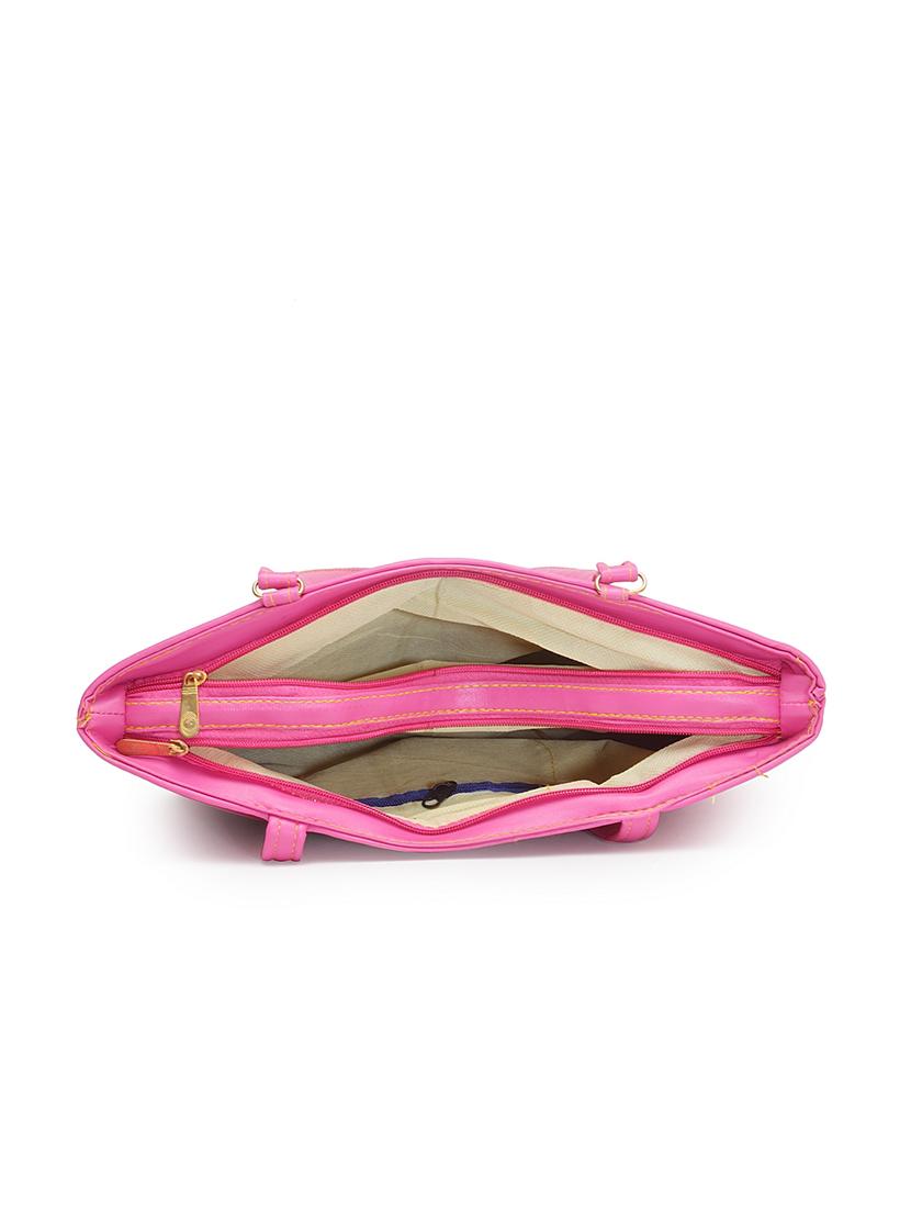 pink leatherette (pu) handbag - 17207651 - Standard Image - 2
