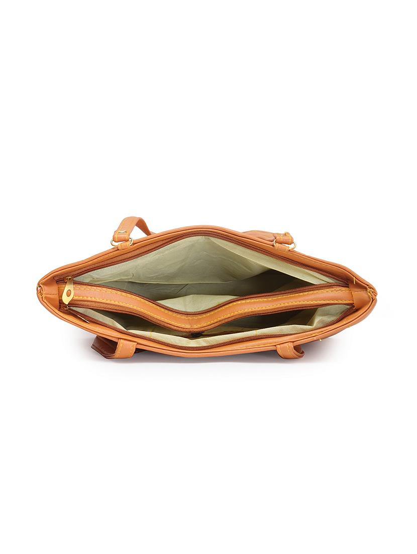 orange leatherette (pu) handbag - 17207653 - Standard Image - 2