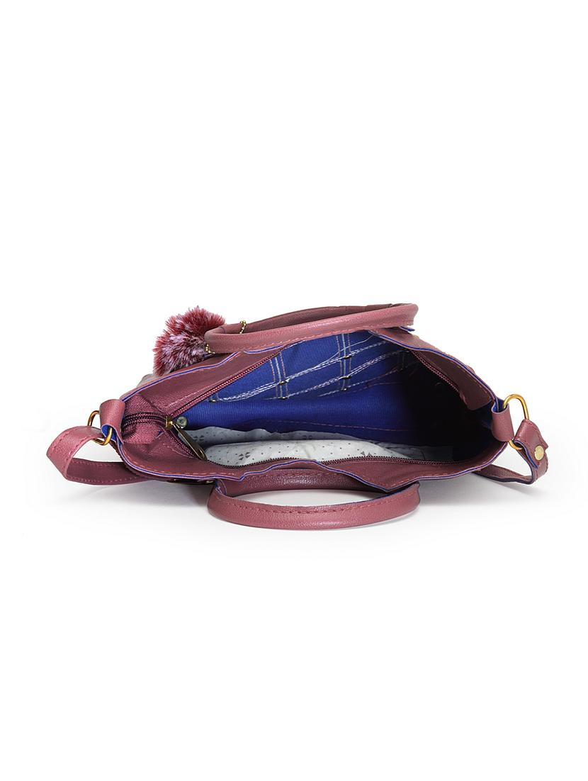 purple leatherette (pu) handbag - 17207961 - Standard Image - 2
