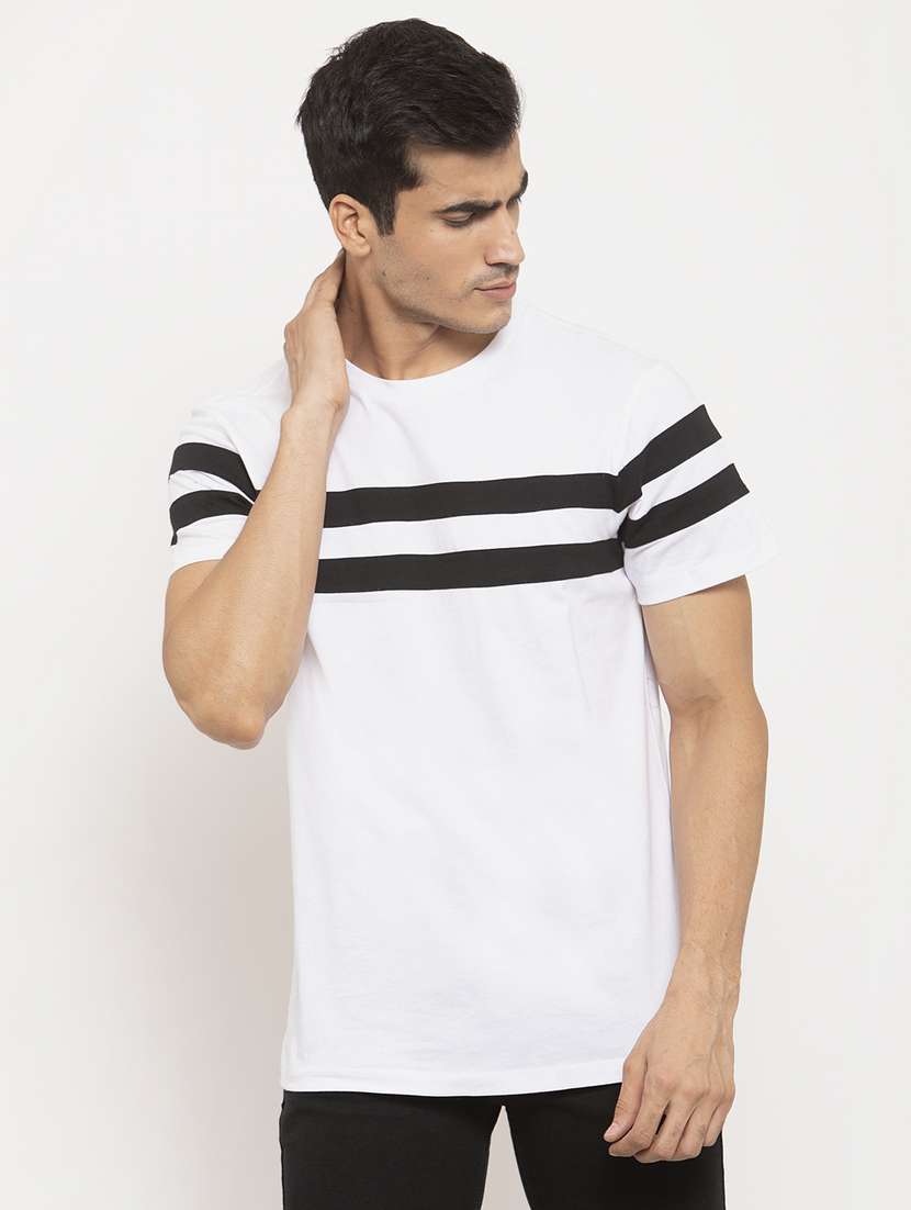 white  cut & sew t-shirt