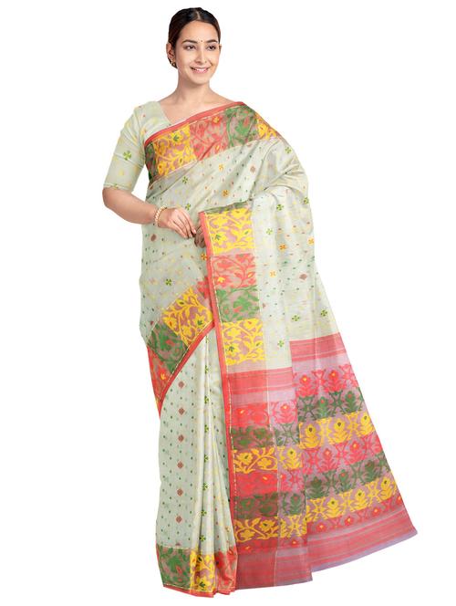 women's self design cream colored saree - 17212825 -  Standard Image - 0