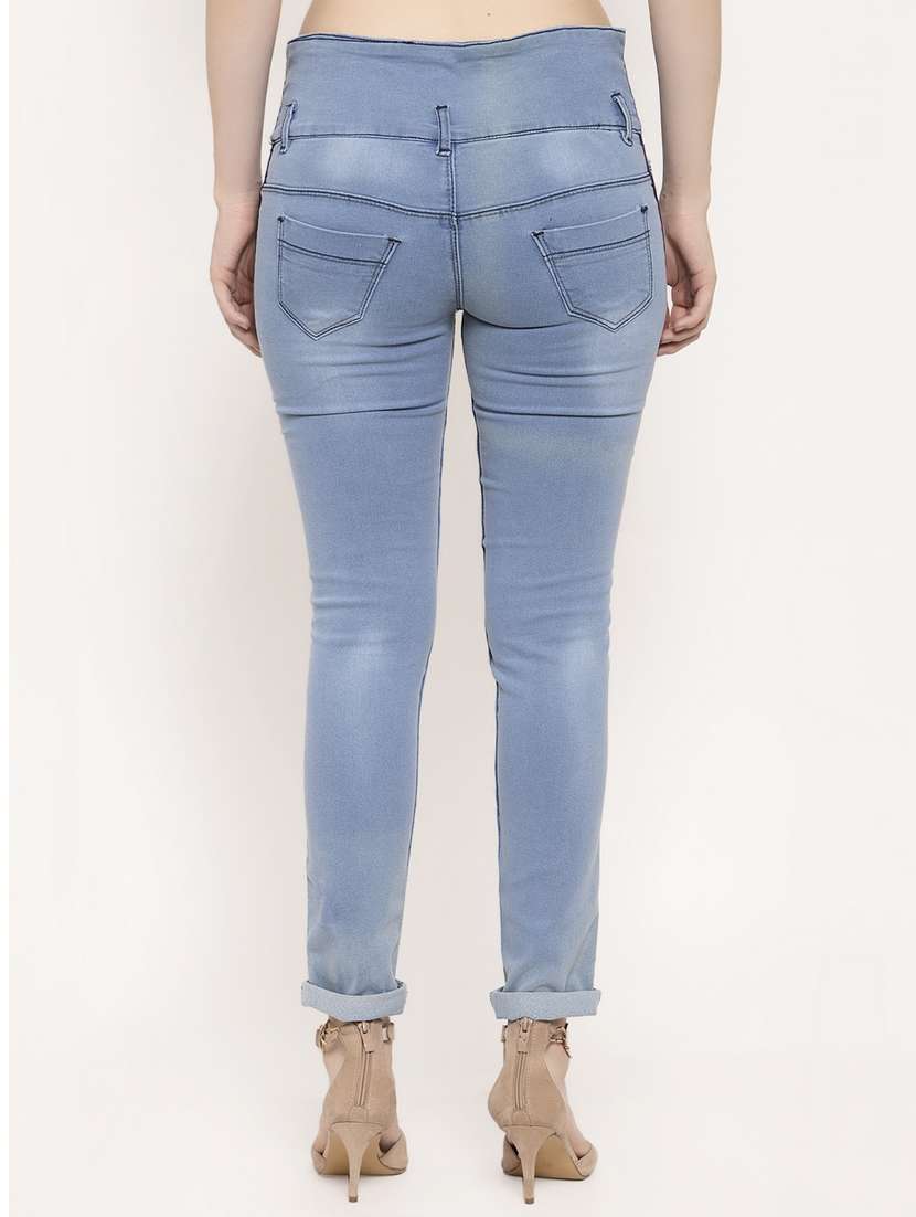 women's plain slim fit jeans - 17214686 - Standard Image - 2