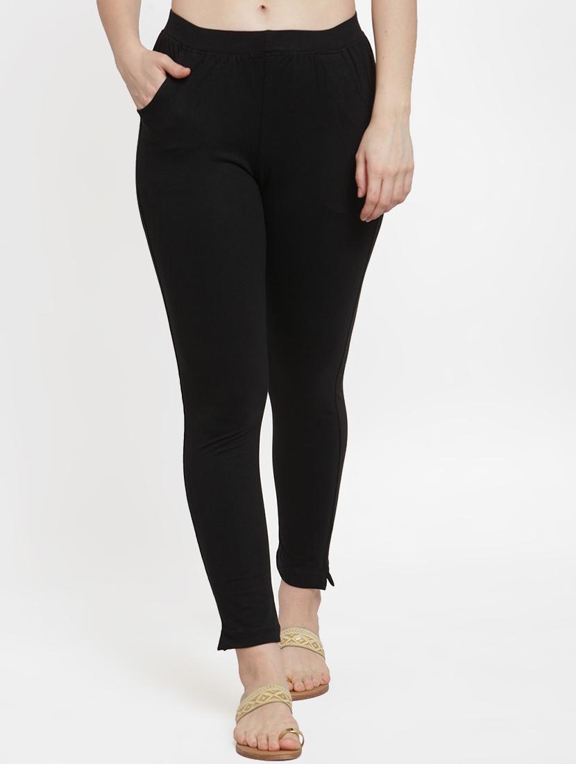 black solid ankle length legging - 17215984 - Zoom Image - 0