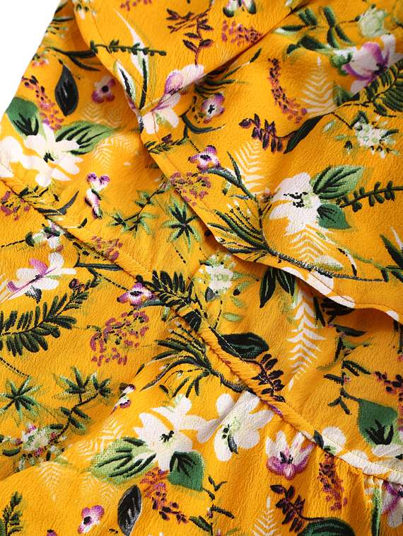 yellow polyester frock - 17216838 -  Standard Image - 2