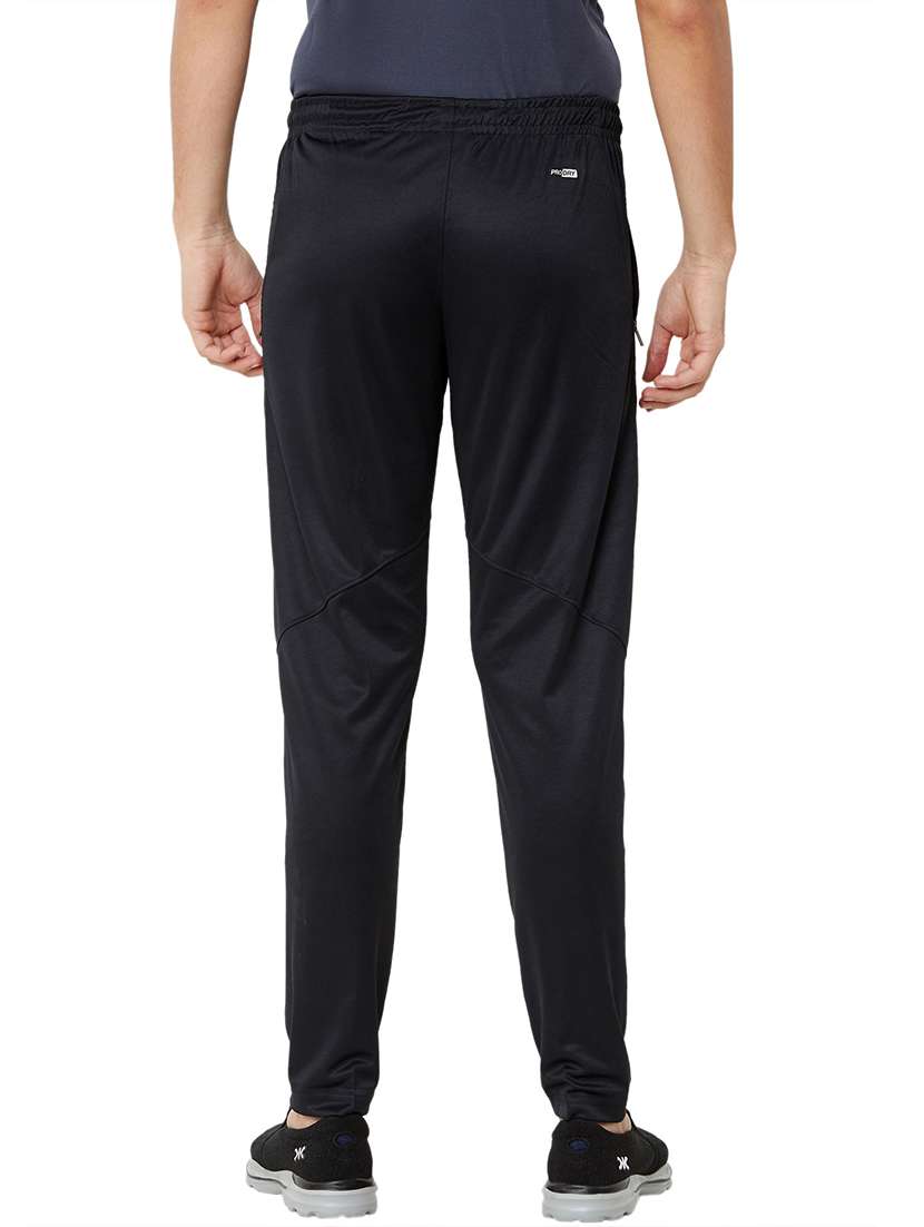 black solid full length track pant - 17219124 -  Standard Image - 2