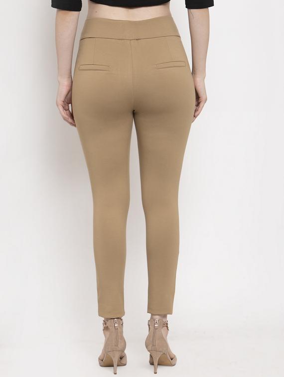 high rise button detail jeggings - 17220227 - Standard Image - 2