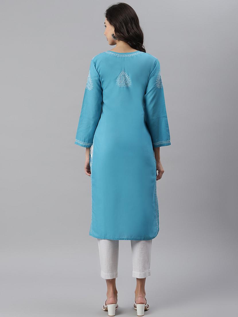 women's straight kurta - 17225086 - Standard Image - 2