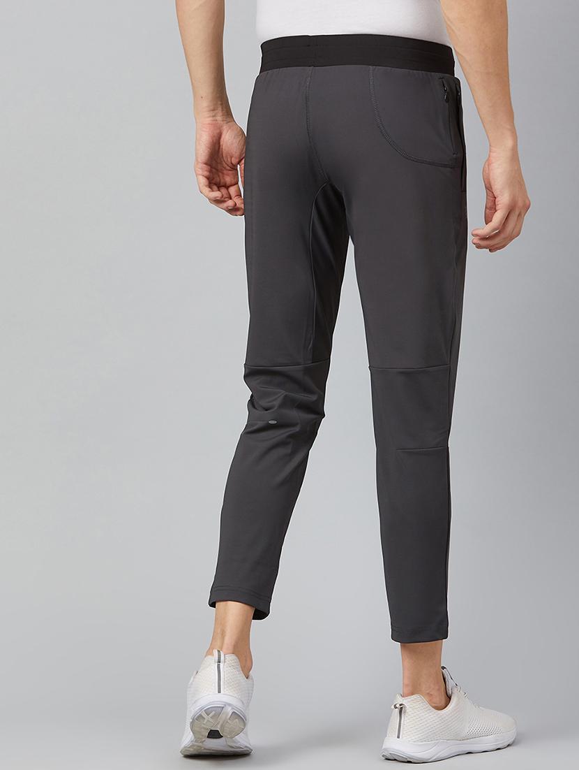 grey solid ankle length track pant - 17226065 - Standard Image - 2