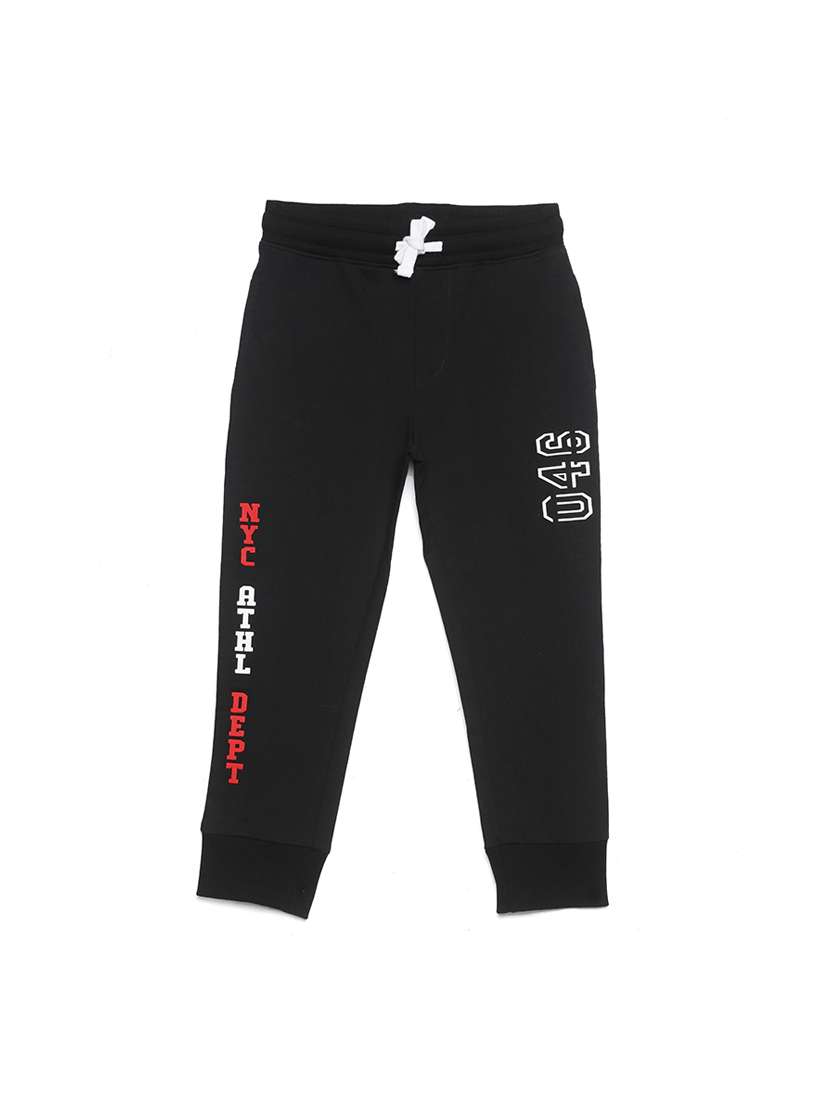 black cotton joggers trouser