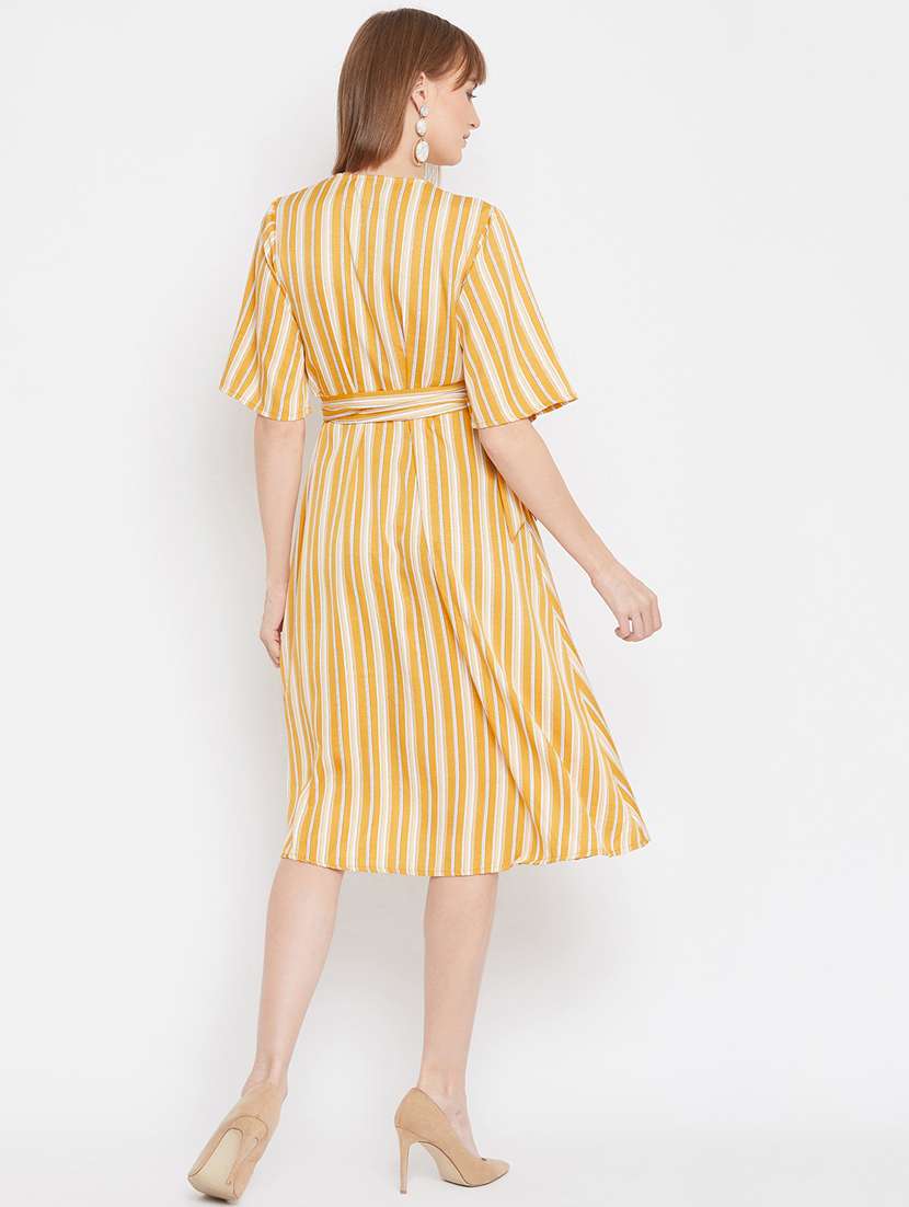 tie front striped dress - 17228285 - Standard Image - 2