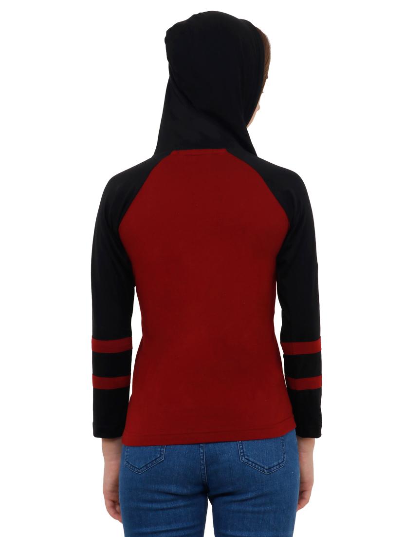 color block hooded tee - 17229242 - Standard Image - 2