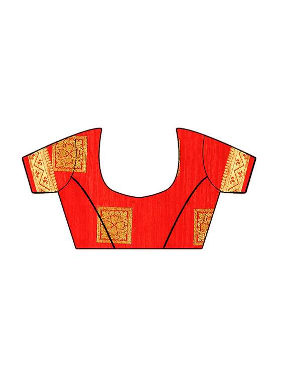 self design printed saree with blouse - 17229659 -  Standard Image - 2