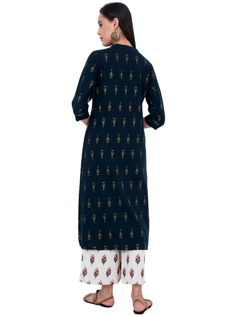 printed kurta palazzo set - 17230508 -  Standard Image - 2