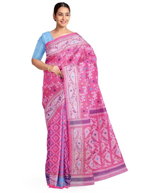 women's self design pink colored saree - 17230556 - Standard Image - 0