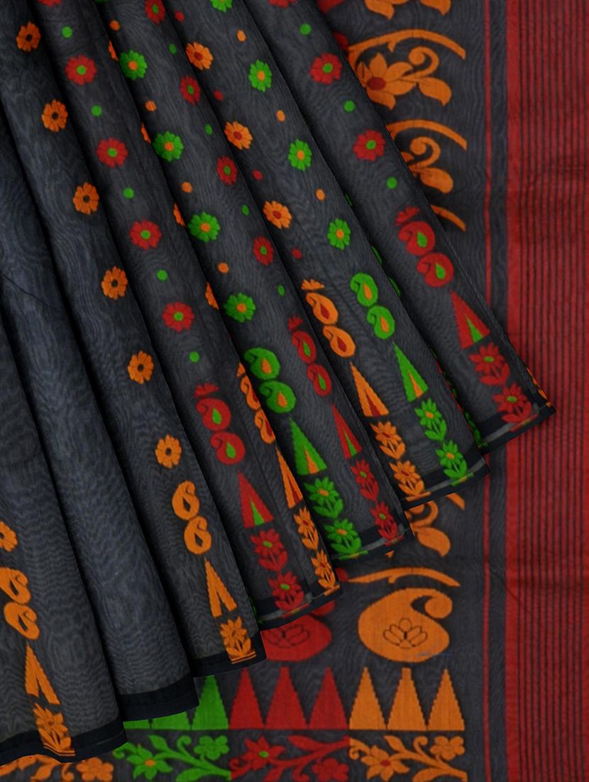 self design jamdani saree - 17230674 - Standard Image - 2