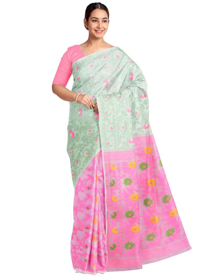 women's self design off white colored saree