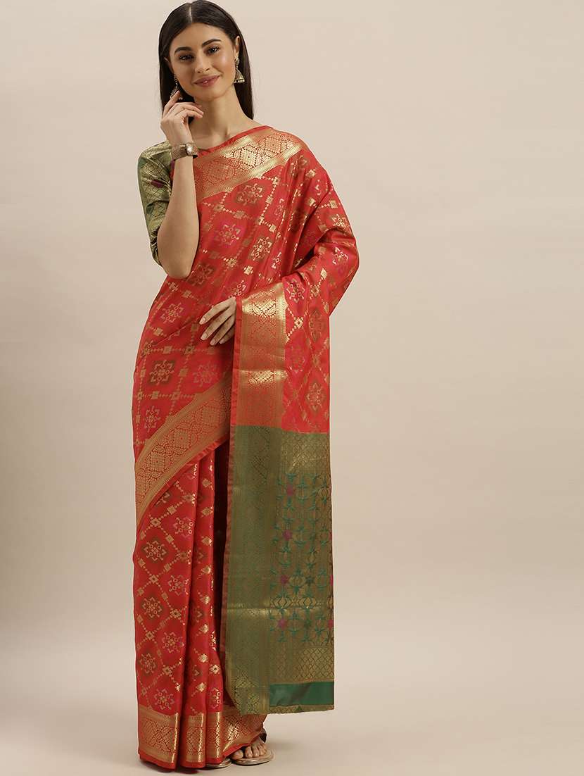 self design patola saree with blouse