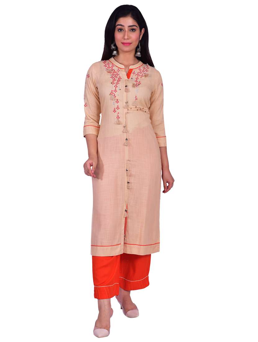 embroidered kurta palazzo set