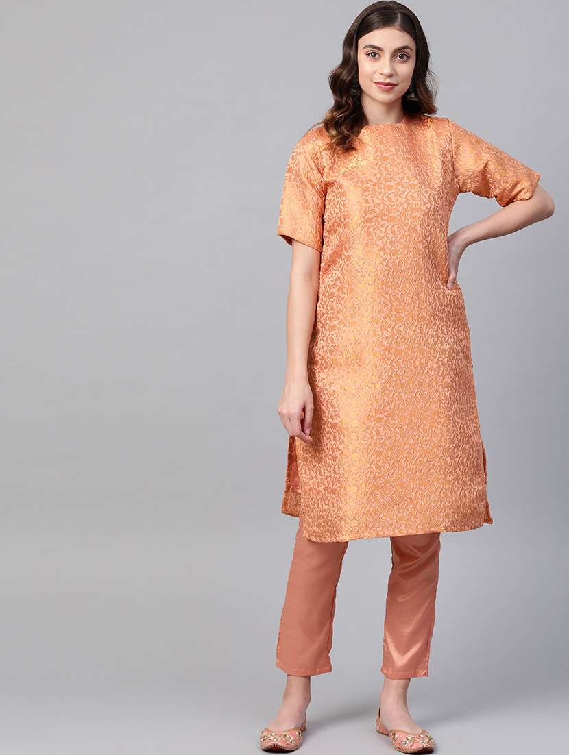 textured kurta pant set