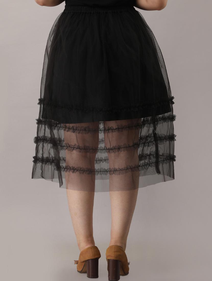 high rise flared skirt - 17232785 - Standard Image - 2